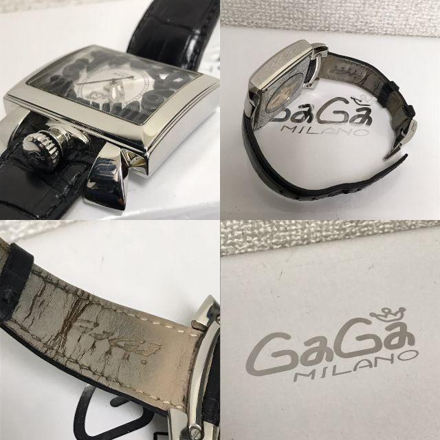 GaGa MILANO(ガガミラノ)のガガミラノ　腕時計　ナポレオーネ　革ベルト　黒 メンズの時計(腕時計(アナログ))の商品写真