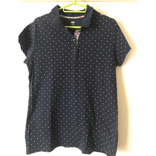 UNIQLO(ユニクロ)のユニクロ UNIQLO ポロシャツ ドット 水玉 XL レディースのトップス(ポロシャツ)の商品写真