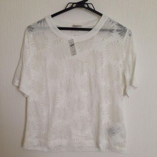 ギャップ(GAP)のフラワー透けトップス(Tシャツ(半袖/袖なし))