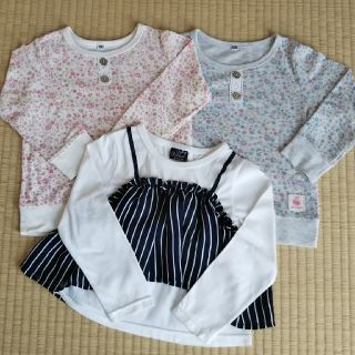 専用！女児100cm トップス3枚セット(Tシャツ/カットソー)