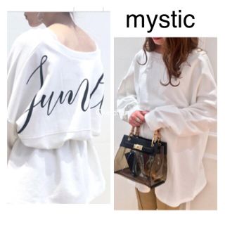 ミスティック(mystic)の今季19春新作☆バックロゴ入りロンT オフホワイト(Tシャツ(長袖/七分))