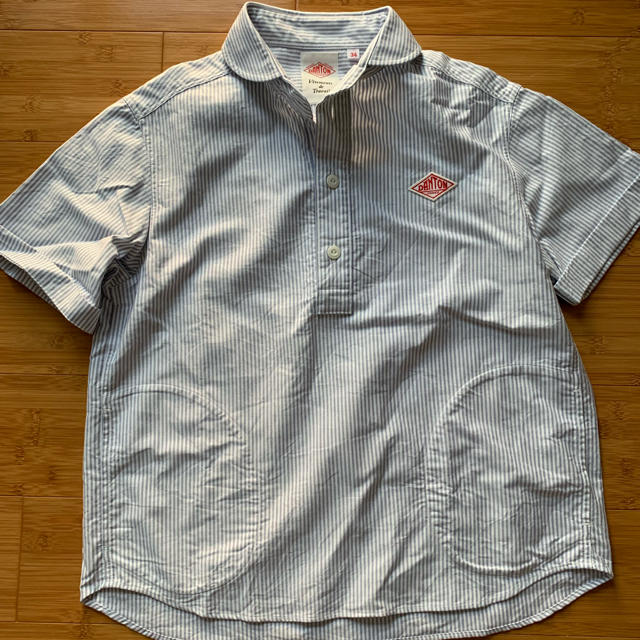 DANTON(ダントン)のダントン DANTON ストライプシャツ 半袖 美品 レディースのトップス(シャツ/ブラウス(半袖/袖なし))の商品写真