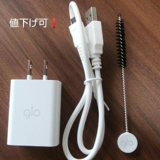 グロー(glo)のglo充電セット（ブラシ付）(バッテリー/充電器)