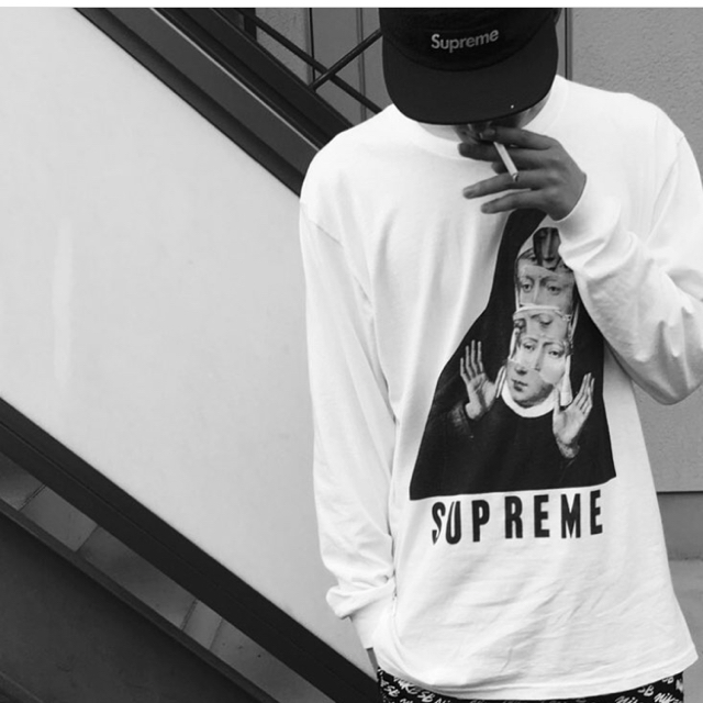 supreme  long tee 2