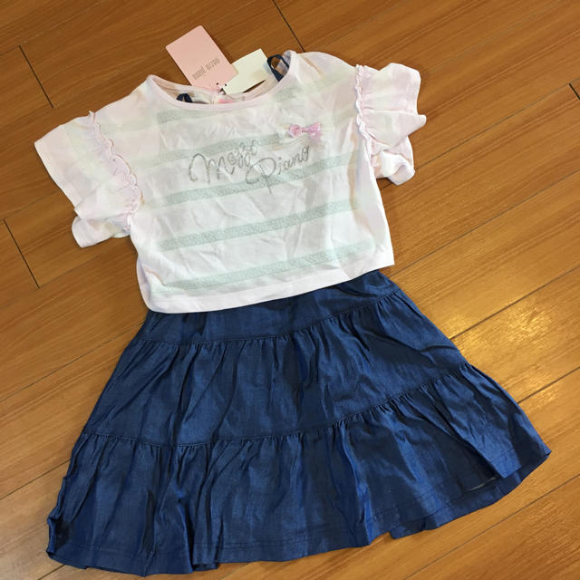 新品 未使用♡♡メゾピアノ♡ワンピース 120 半袖 トップス セット 2way