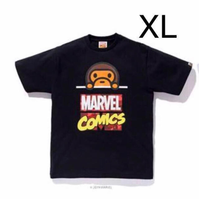 新品 XL BAPE MARVEL COMIC MILO TEE 黒サイズXL