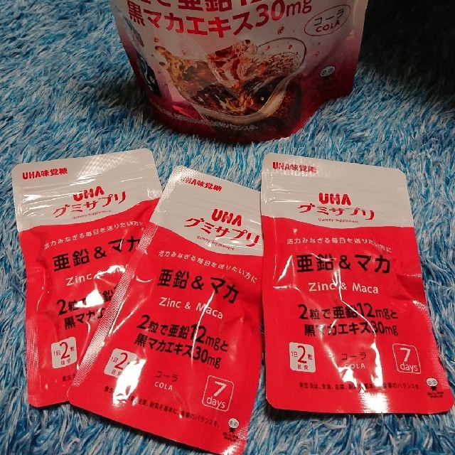 UHA味覚糖(ユーハミカクトウ)の亜鉛&マカ グミサプリ 1週間分 食品/飲料/酒の健康食品(その他)の商品写真