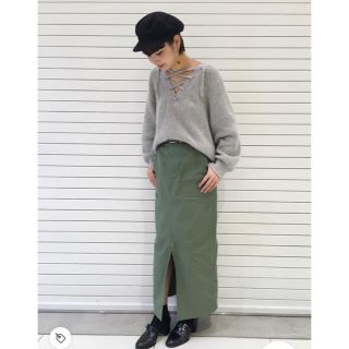 アパートバイローリーズ(apart by lowrys)のひろ様専用【美品】apart by lawrys ミリタリースカート／カーキ:L(ロングスカート)