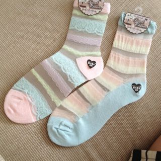 ☆パステルカラー シースルーソックス2P(ソックス)