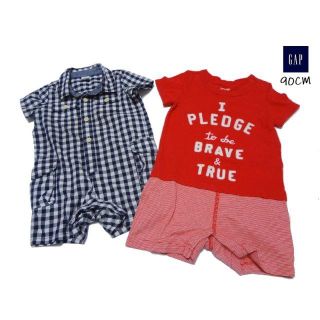 ベビーギャップ(babyGAP)の■GAP/ギャップ■ ベビー80cm 可愛いロンパース2枚セット (ロンパース)