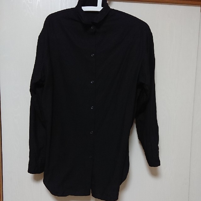 ドゥーズィエムクラス リネンワイヤーシャツ黒 シャツ/ブラウス(長袖/七分)