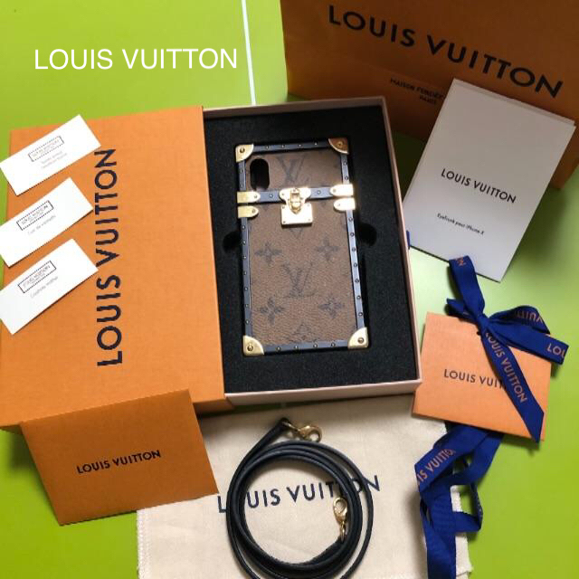 LOUIS VUITTON Eye Trunk iPhone X XS case strap M62618