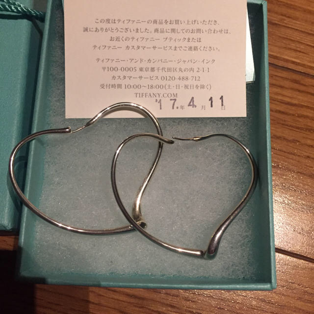 Tiffany & Co.(ティファニー)のMRK様専用  ティファニー  オープンハート  フープピアス レディースのアクセサリー(ピアス)の商品写真