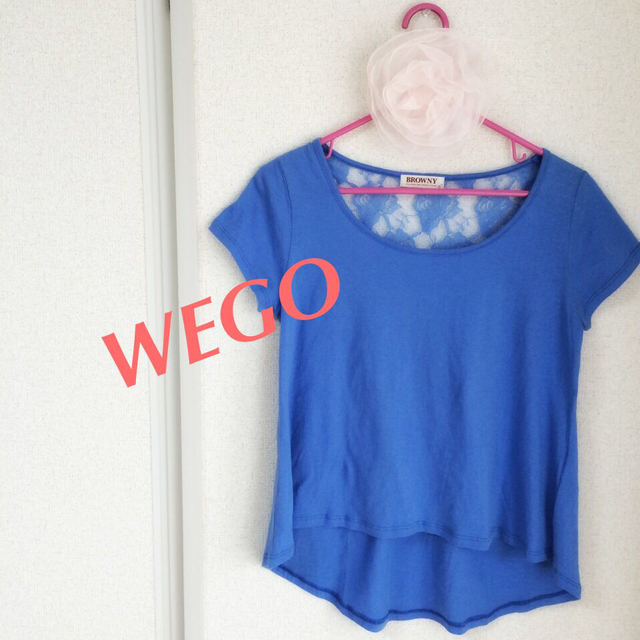 WEGO(ウィゴー)のバックレースカットソー レディースのトップス(Tシャツ(半袖/袖なし))の商品写真