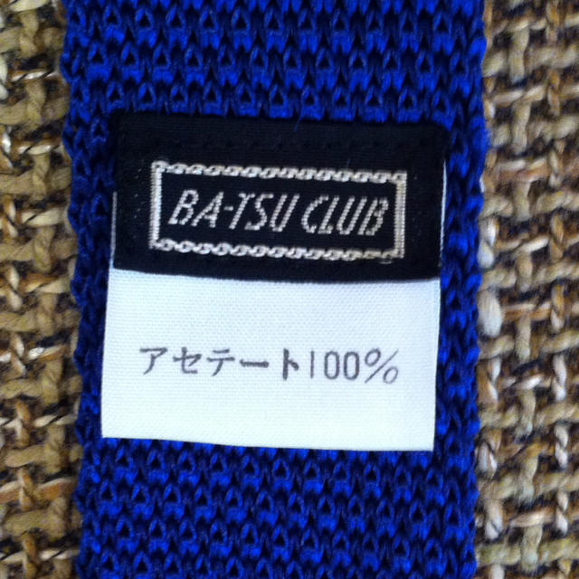 BA-TSU(バツ)のBA-TSU CLUBナンバー青ネクタイ レディースのファッション小物(ネクタイ)の商品写真