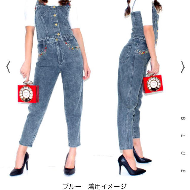 ANAP(アナップ)のビジュー付きパンツ レディースのパンツ(デニム/ジーンズ)の商品写真