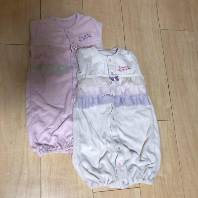 Nishiki Baby(ニシキベビー)のスウィートガール 2wayオール 2枚と帽子のセット キッズ/ベビー/マタニティのベビー服(~85cm)(カバーオール)の商品写真