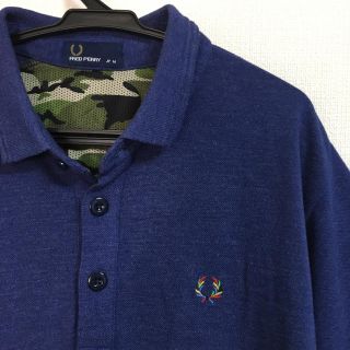 フレッドペリー(FRED PERRY)のレア 美品 フレッドペリー マルチカラーロゴ 迷彩 ポロシャツ     ラコステ(ポロシャツ)