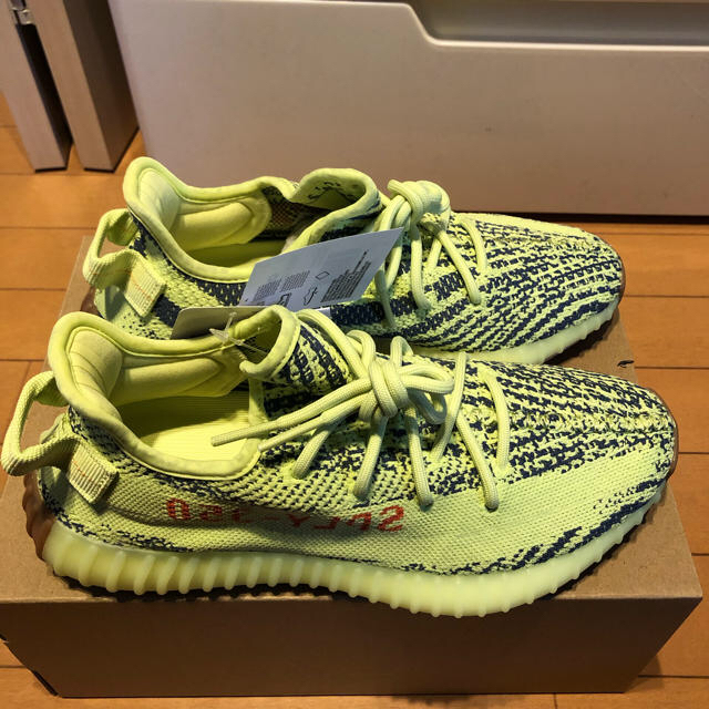 adidas YEEZY BOOST 350 V2 イエロー ゼブラスニーカー