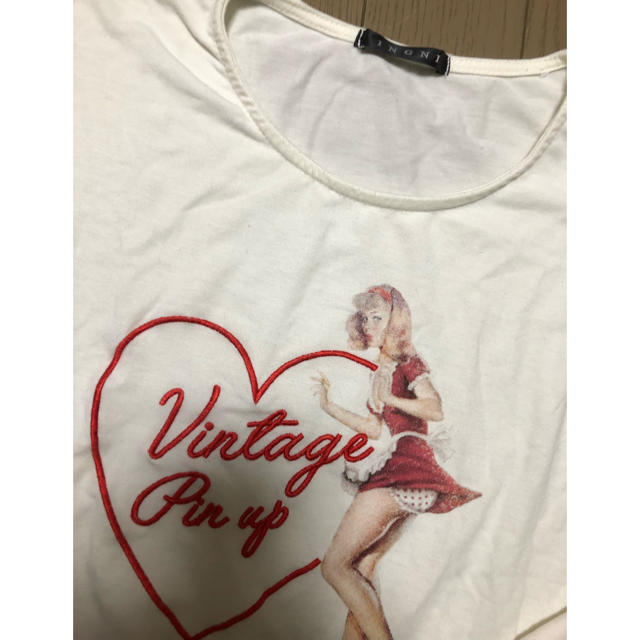 INGNI(イング)のイング 白 ショート丈 Tシャツ INGNI ZARA WEGO GU 韓国 レディースのトップス(Tシャツ(半袖/袖なし))の商品写真