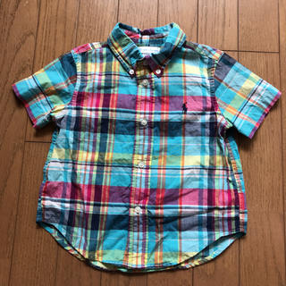 ラルフローレン(Ralph Lauren)のラルフローレン 半袖シャツ チェックシャツ 90 24m(ブラウス)