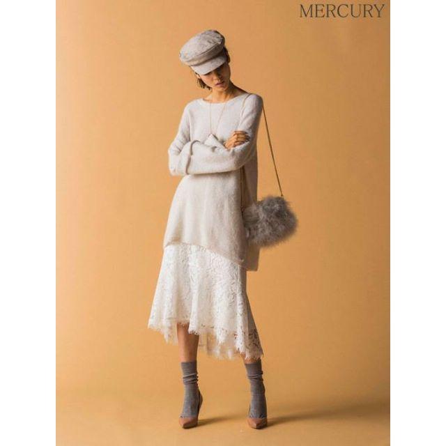 MERCURYDUO(マーキュリーデュオ)の新品タグ付 マーキュリーデュオ　シャイニーコードレーススカート レディースのスカート(その他)の商品写真