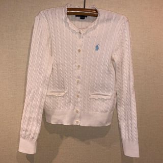 ポロラルフローレン(POLO RALPH LAUREN)のラルフローレン コットン100% ホワイト カーディガン (カーディガン)