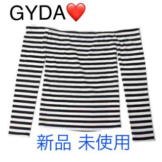 ジェイダ(GYDA)の新品 試着のみGYDA オフショルボーダートップス(カットソー(半袖/袖なし))