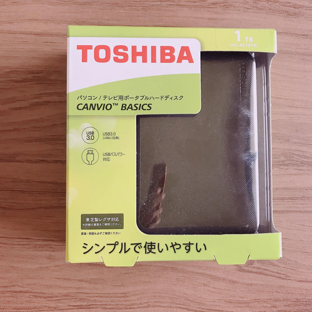 東芝(トウシバ)のTOSHIBA ポータブルハードディスク スマホ/家電/カメラのPC/タブレット(PC周辺機器)の商品写真