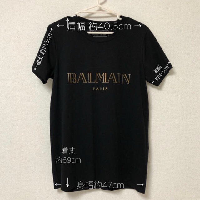 BALMAIN(バルマン)のBALMAIN Tシャツ ブラック×ゴールド メンズのトップス(Tシャツ/カットソー(半袖/袖なし))の商品写真