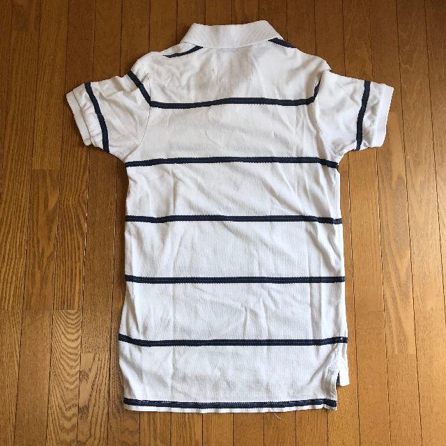 Abercrombie&Fitch(アバクロンビーアンドフィッチ)の★A&F アバクロ 鹿の子ポロシャツ 白ストライプ M★定番 メンズのトップス(ポロシャツ)の商品写真