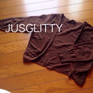 ジャスグリッティー(JUSGLITTY)の値下げ☆ブラウンサマーボレロ(カーディガン)