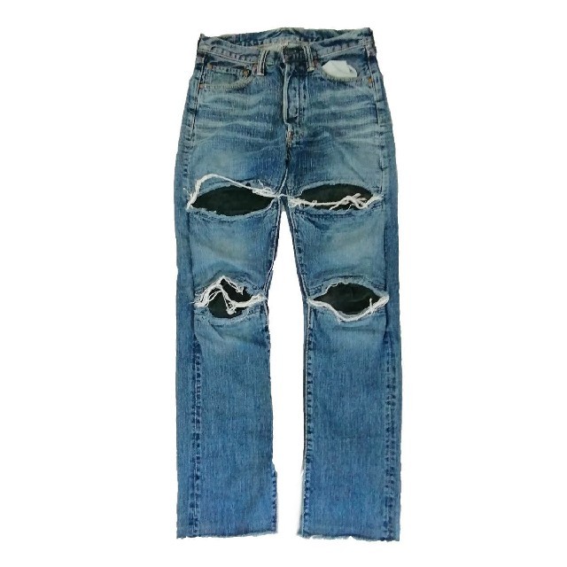 FULL COUNT リメイクレザーシューカットデニム size-30