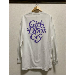 ジーディーシー(GDC)のGirls don't cry ロンT パープル ホワイト(Tシャツ/カットソー(七分/長袖))