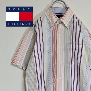 トミーヒルフィガー(TOMMY HILFIGER)の【人気のワンポイント刺繍ロゴ】トミーヒルフィガー ストライプボタンダウンシャツ(シャツ)