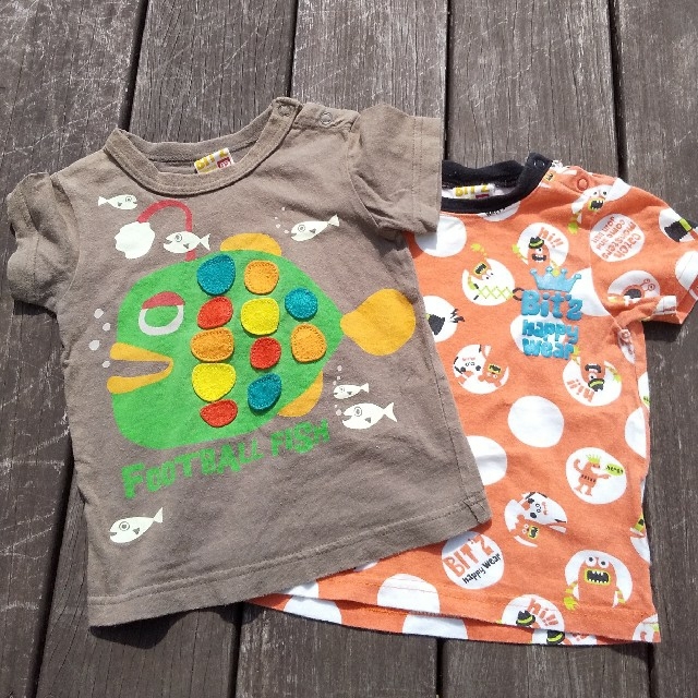 Bit'z(ビッツ)の90cm半袖Ｔシャツ２枚セット キッズ/ベビー/マタニティのキッズ服女の子用(90cm~)(Tシャツ/カットソー)の商品写真