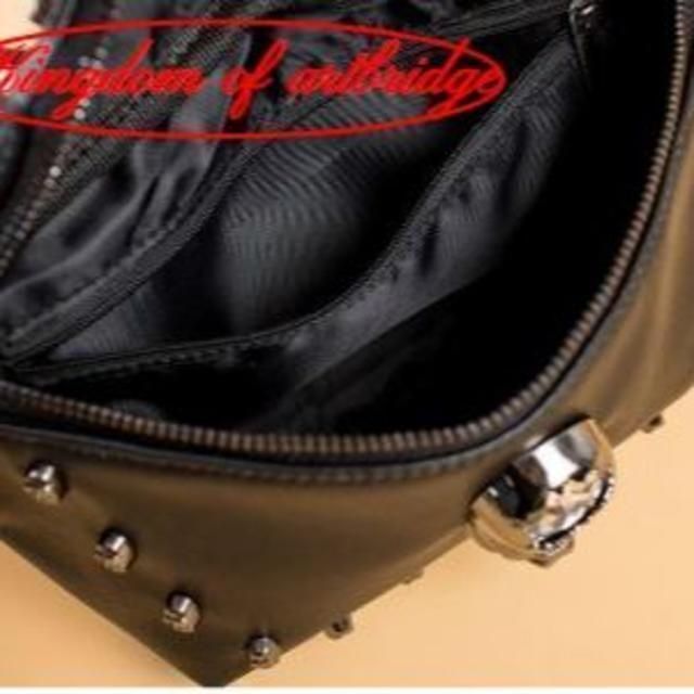 kdab ウエストポーチ 黒 レザー スカル メンズ レディース ボディバッグ メンズのバッグ(ウエストポーチ)の商品写真