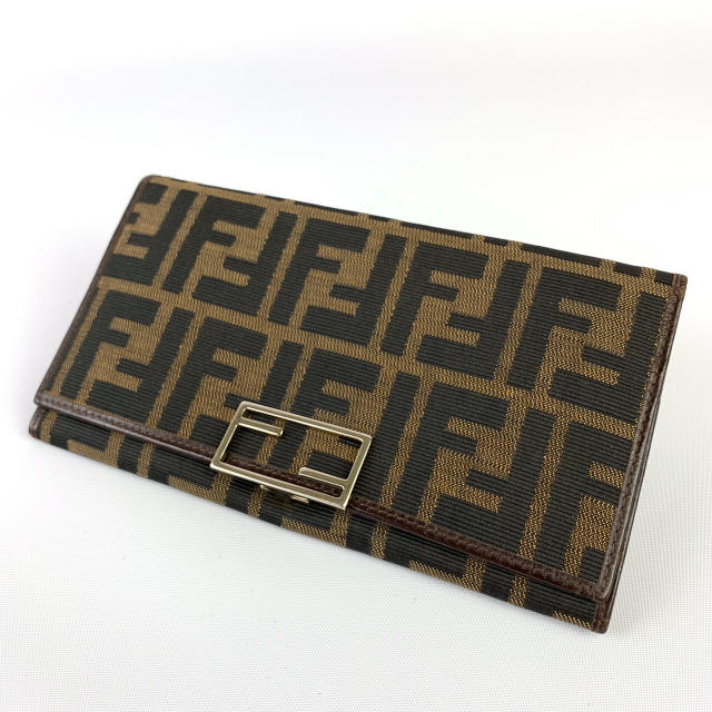 美品 正規品 FENDI フェンディ ズッカ柄 キャンバス 長財布 GR4-18 www