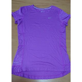 ナイキ(NIKE)のNIKE　DRI-FIT　レディースTシャツ　パープル(ウェア)