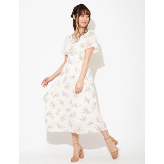 レディース【美品/清楚】ビーラディエンス お花柄ワンピース 春色