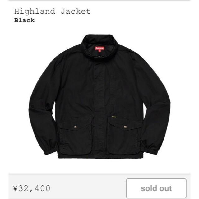 Supreme Highland Jacket  Black  M 国内正規品