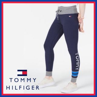 トミーヒルフィガー(TOMMY HILFIGER)の日本未入荷★トミーヒルフィガー レギンス ストライプ ネイビー(レギンス/スパッツ)