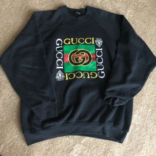 GUCCI bootleg スウェット トレーナー 黒(スウェット)