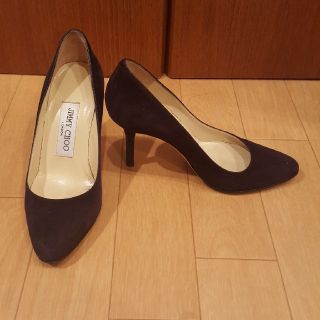 ジミーチュウ(JIMMY CHOO)のジミーチュウ34ハーフ裏張り済　パープル明日終了。限定お値下げ。(ハイヒール/パンプス)