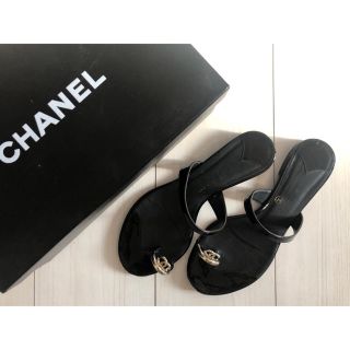 シャネル(CHANEL)の【nanao様取置】CHANEL シャネル フラット サンダル CCマーク 37(サンダル)