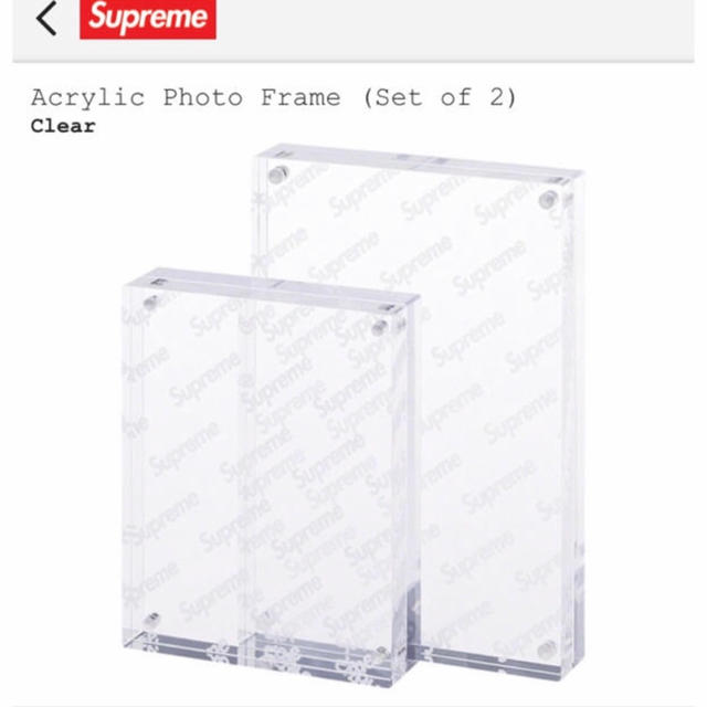 Supreme(シュプリーム)のsupreme  acrylic photoframe インテリア/住まい/日用品のインテリア小物(フォトフレーム)の商品写真