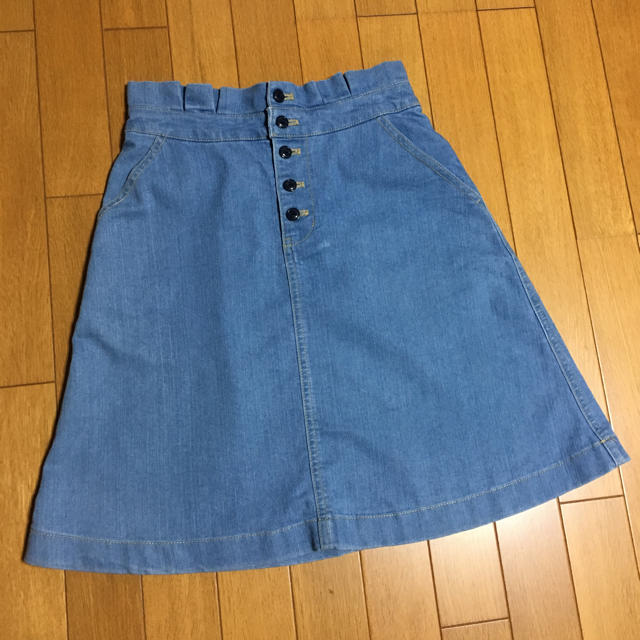 w closet(ダブルクローゼット)のストレッチデニムスカート フリーサイズ レディースのスカート(ひざ丈スカート)の商品写真