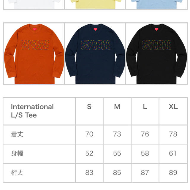 Supreme(シュプリーム)のInternational L/S Tee メンズのトップス(Tシャツ/カットソー(七分/長袖))の商品写真