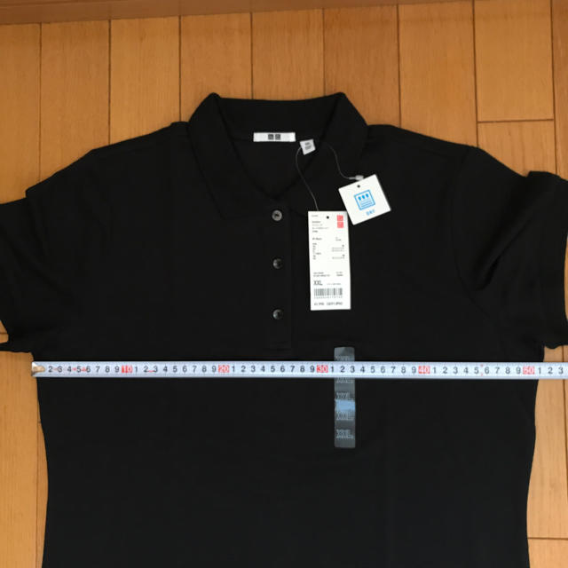 UNIQLO(ユニクロ)の新品 ユニクロ  半袖ポロシャツ 黒 レディースのトップス(ポロシャツ)の商品写真
