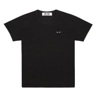 コムデギャルソン(COMME des GARCONS)のPLAYコムデギャルソン メンズ 黒ハートワンポイントT　BLACK/L(Tシャツ/カットソー(半袖/袖なし))